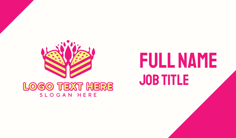 Bakery Pink Cake Business Card